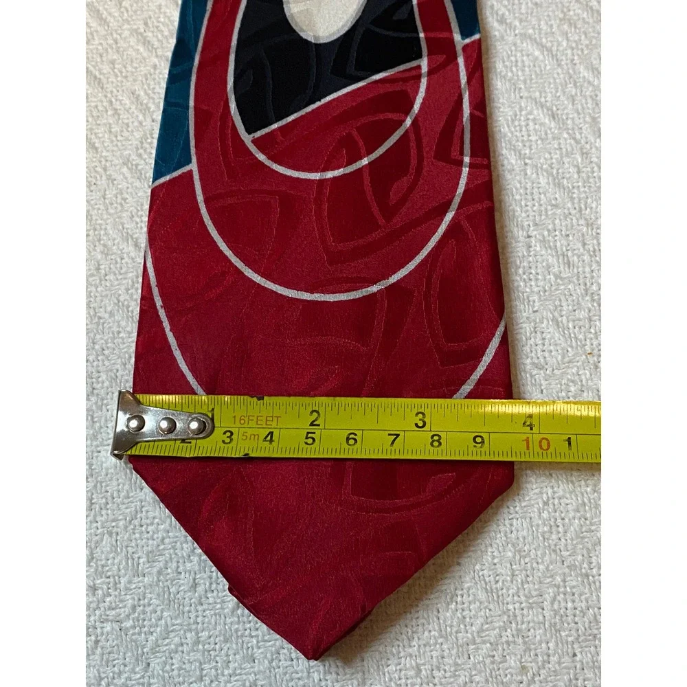 Luomo Silk 100% Necktie Made in Italy Retro Style Multi-Color Perfect Holidays